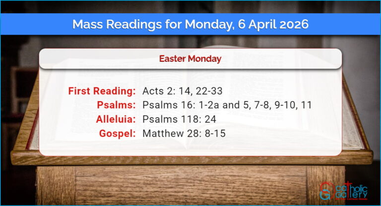 Daily Mass Readings for Monday, 6 April 2026