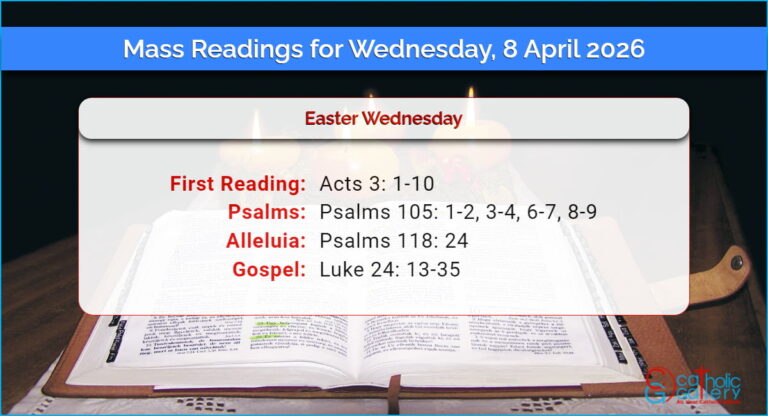 Daily Mass Readings for Wednesday, 8 April 2026