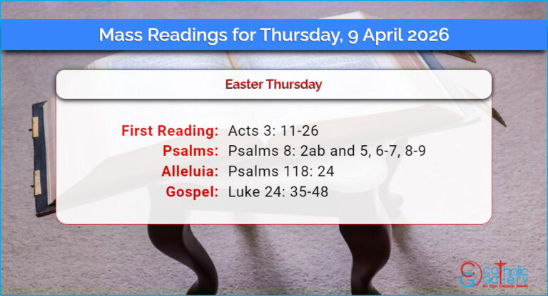 Daily Mass Readings for Thursday, 9 April 2026