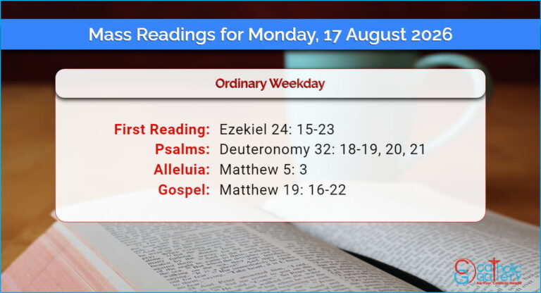 Daily Mass Readings for Monday, 17 August 2026