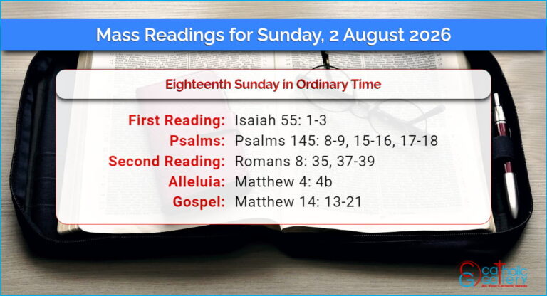 Daily Mass Readings for Sunday, 2 August 2026