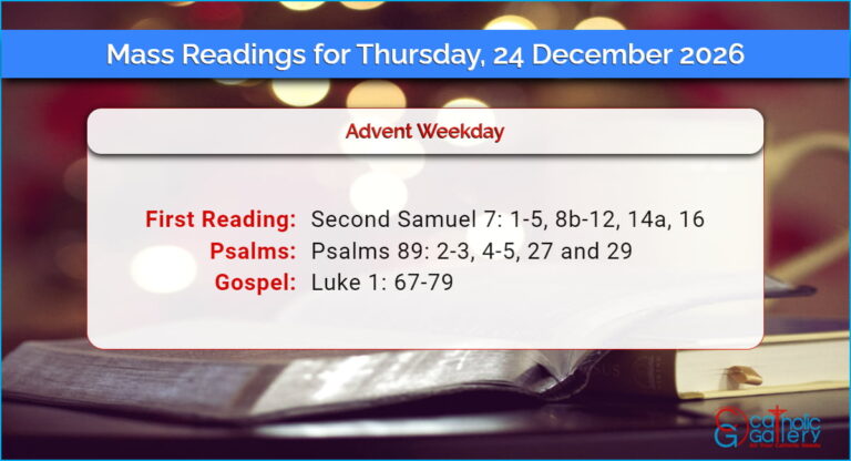 Daily Mass Readings for Thursday, 24 December 2026