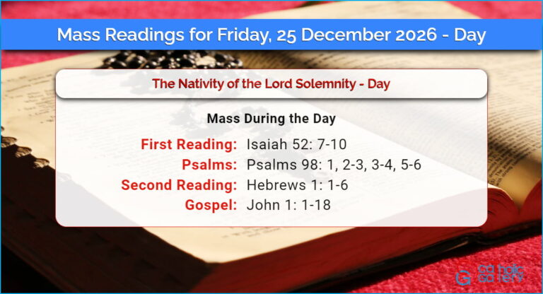 Daily Mass Readings for Friday, 25 December 2026 – Day