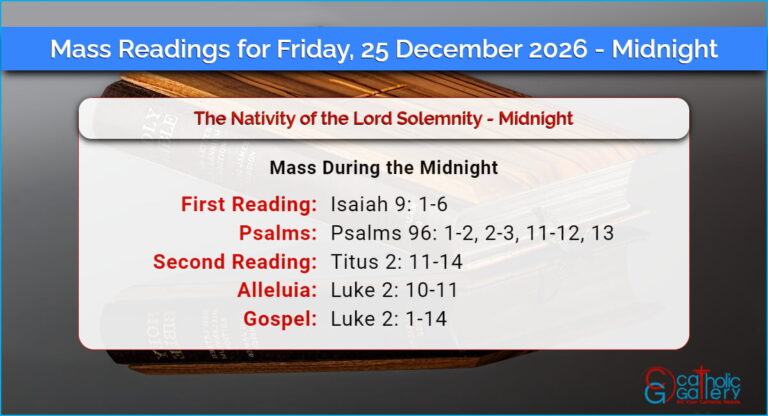 Daily Mass Readings for Friday, 25 December 2026 – Midnight