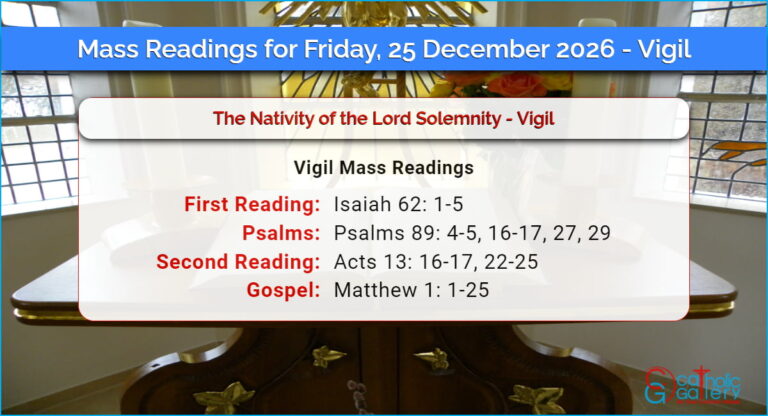 Daily Mass Readings for Friday, 25 December 2026 – Vigil
