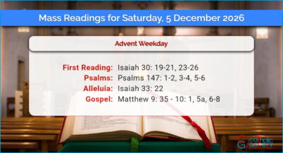 Daily Mass Readings for Saturday, 5 December 2026
