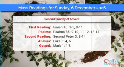 Daily Mass Readings for Sunday, 6 December 2026