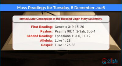 Daily Mass Readings for Tuesday, 8 December 2026