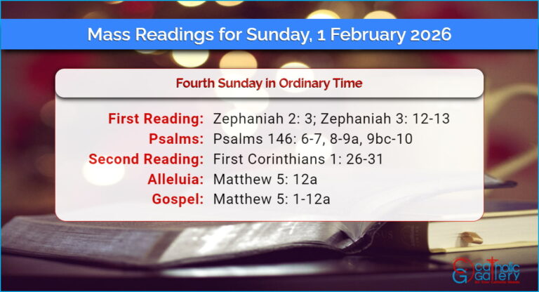 Daily Mass Readings for Sunday, 1 February 2026
