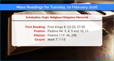 Daily Mass Readings for Tuesday, 10 February 2026