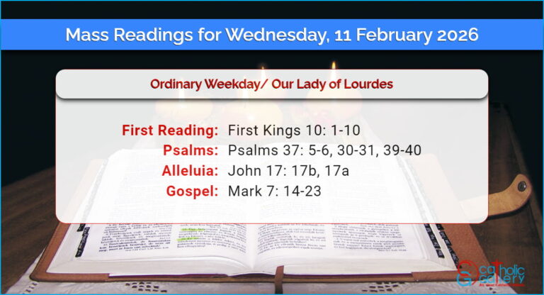 Daily Mass Readings for Wednesday, 11 February 2026