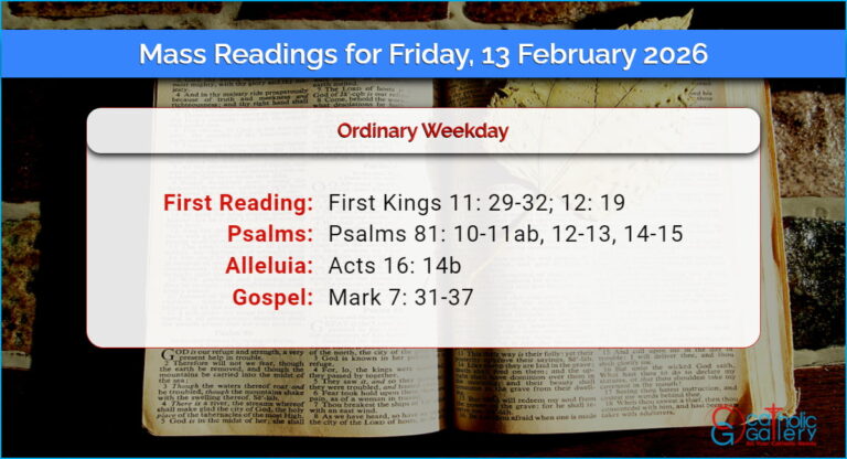Daily Mass Readings for Friday, 13 February 2026