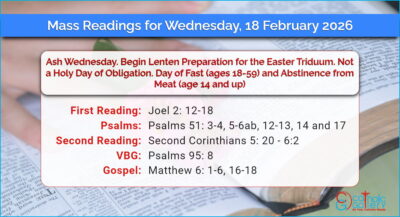 Daily Mass Readings for Wednesday, 18 February 2026
