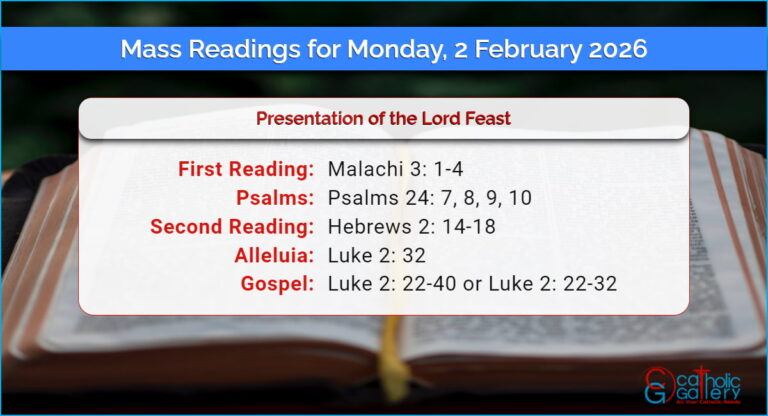 Daily Mass Readings for Monday, 2 February 2026