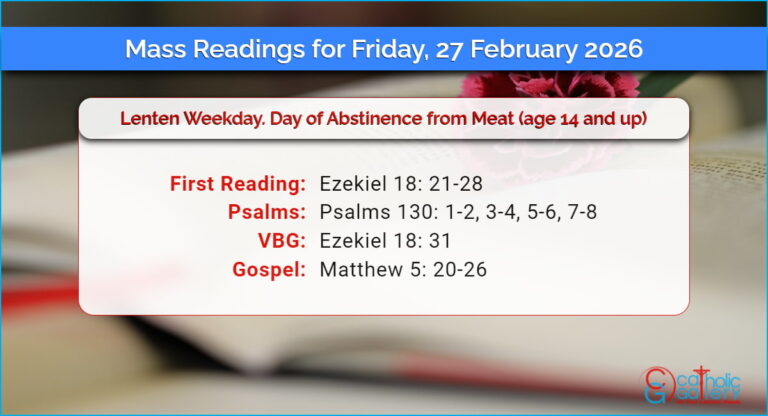 Daily Mass Readings for Friday, 27 February 2026