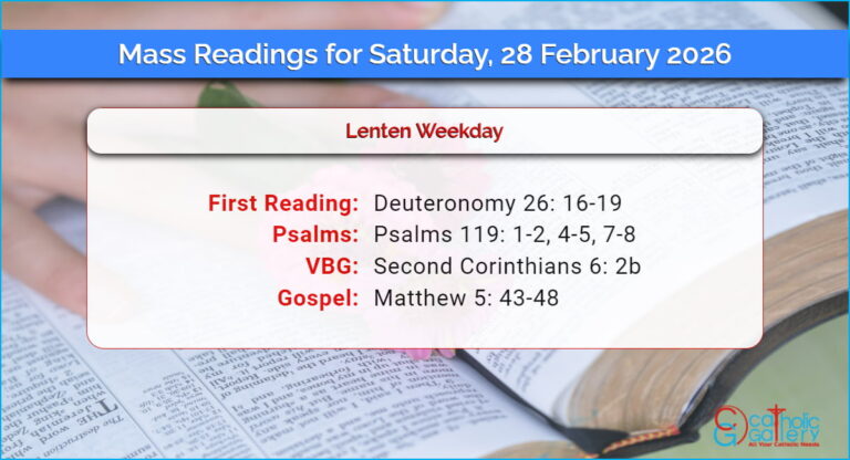 Daily Mass Readings for Saturday, 28 February 2026