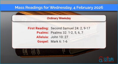 Daily Mass Readings for Wednesday, 4 February 2026