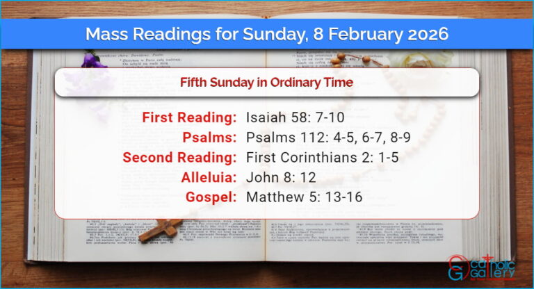 Daily Mass Readings for Sunday, 8 February 2026