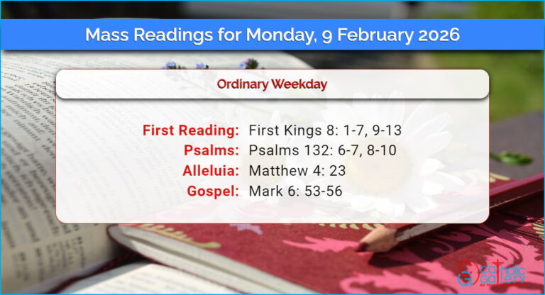 Daily Mass Readings for Monday, 9 February 2026