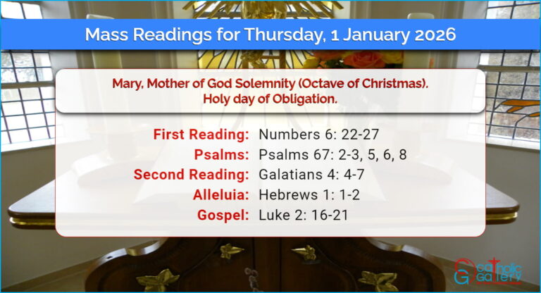 Daily Mass Readings for Thursday, 1 January 2026