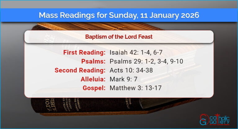 Daily Mass Readings for Sunday, 11 January 2026