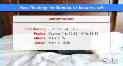 Daily Mass Readings for Monday, 12 January 2026