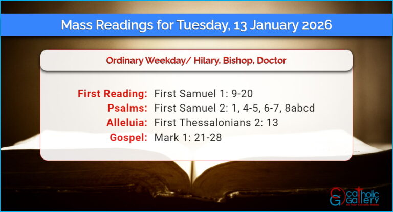Daily Mass Readings for Tuesday, 13 January 2026