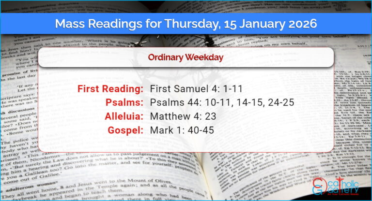 Daily Mass Readings for Thursday, 15 January 2026