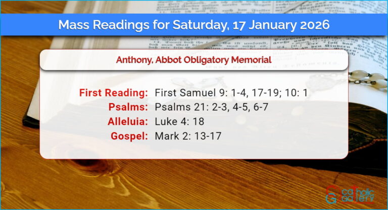 Daily Mass Readings for Saturday, 17 January 2026