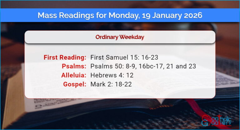 Daily Mass Readings for Monday, 19 January 2026