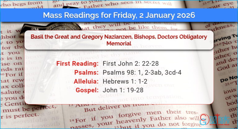 Daily Mass Readings for Friday, 2 January 2026