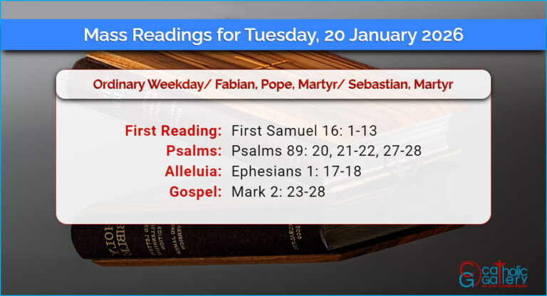 Daily Mass Readings for Tuesday, 20 January 2026