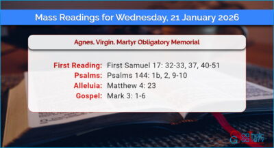 Daily Mass Readings for Wednesday, 21 January 2026