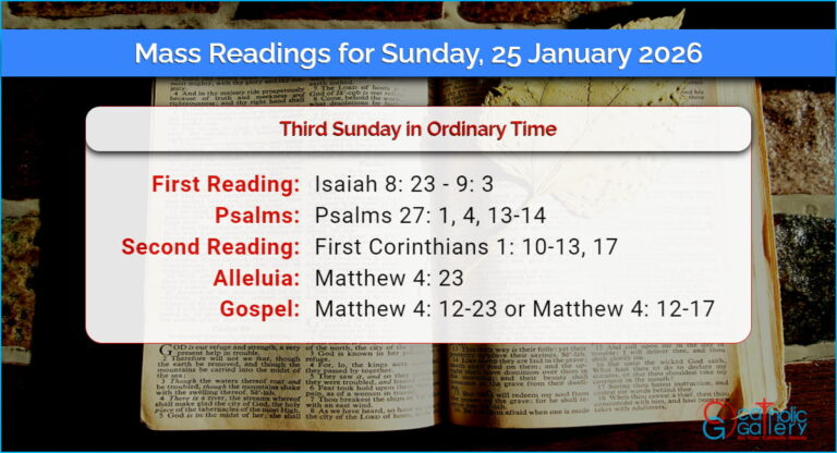 Daily Mass Readings for Sunday, 25 January 2026
