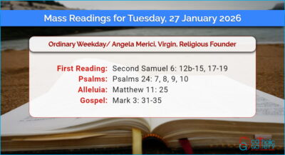 Daily Mass Readings for Tuesday, 27 January 2026