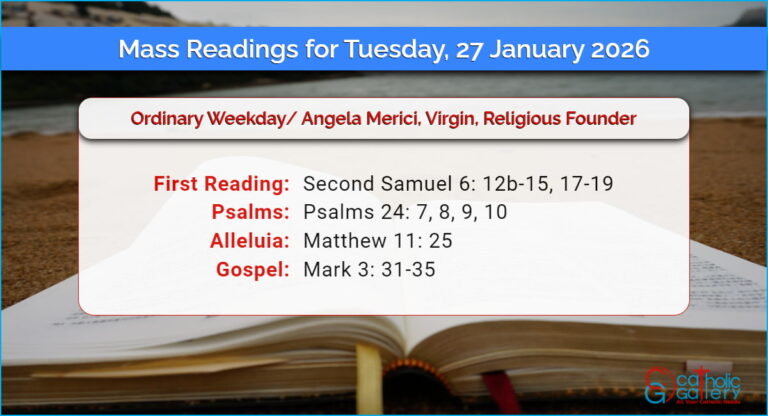 Daily Mass Readings for Tuesday, 27 January 2026