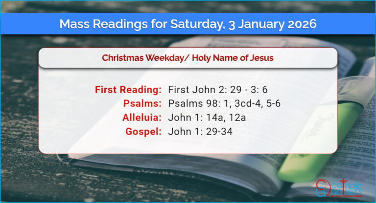 Daily Mass Readings for Saturday, 3 January 2026