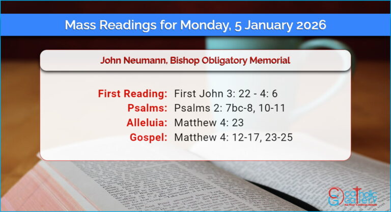 Daily Mass Readings for Monday, 5 January 2026