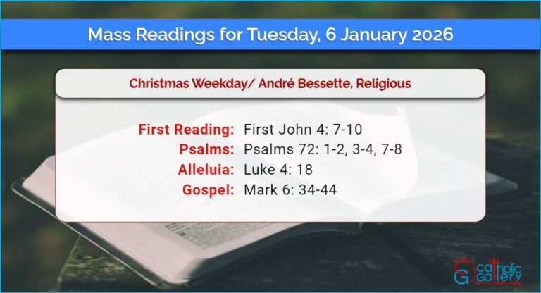 Daily Mass Readings for Tuesday, 6 January 2026