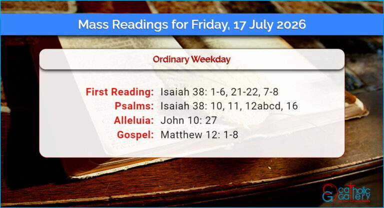 Daily Mass Readings for Friday, 17 July 2026