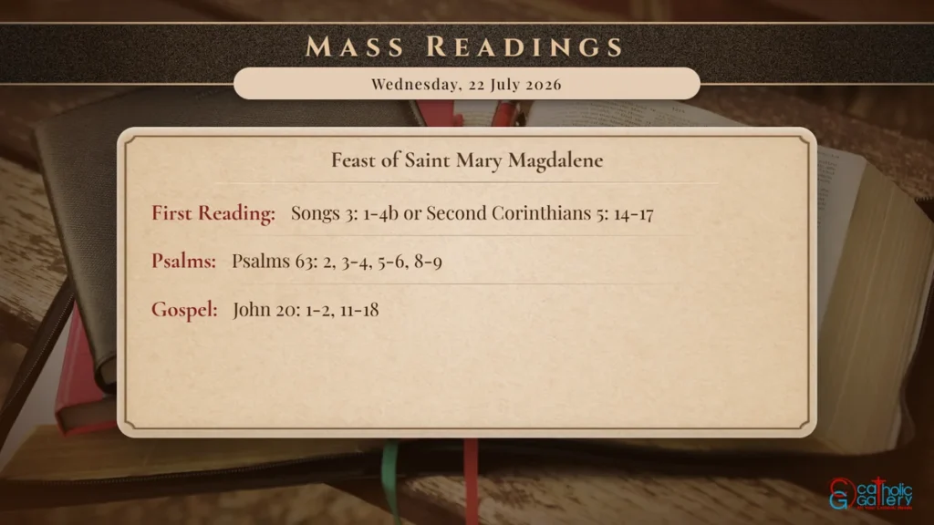 Daily Mass Readings Scripture Card – Wednesday, 22 July 2026