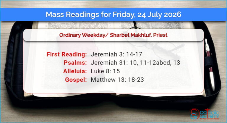Daily Mass Readings for Friday, 24 July 2026