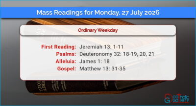 Daily Mass Readings for Monday, 27 July 2026