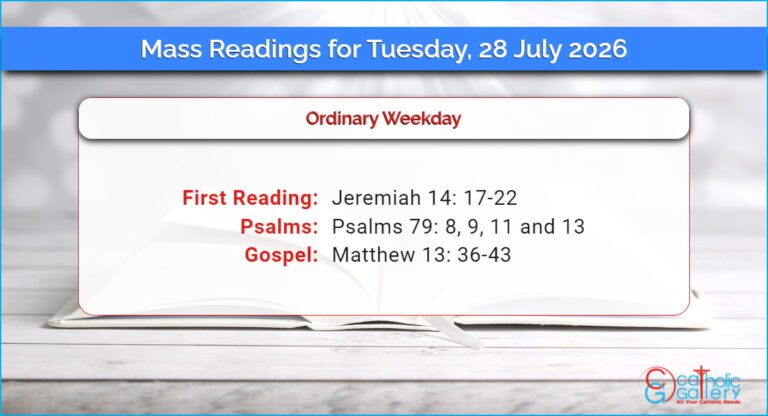 Daily Mass Readings for Tuesday, 28 July 2026