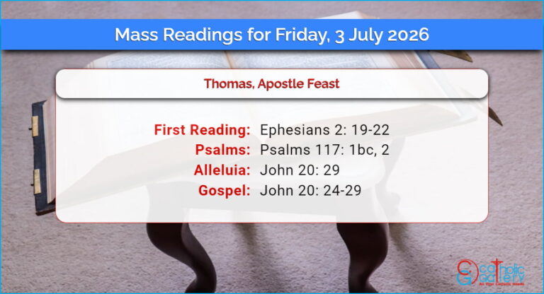 Daily Mass Readings for Friday, 3 July 2026