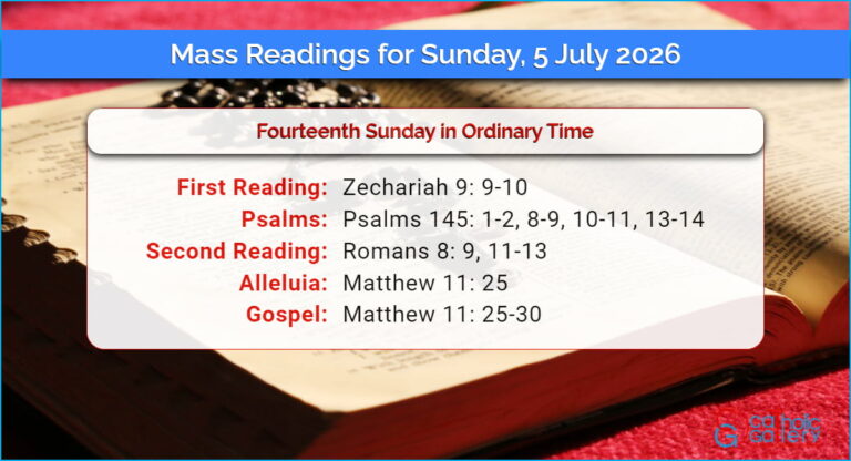 Daily Mass Readings for Sunday, 5 July 2026