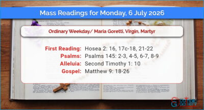 Daily Mass Readings for Monday, 6 July 2026