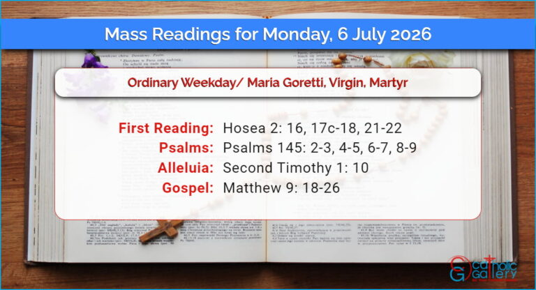 Daily Mass Readings for Monday, 6 July 2026