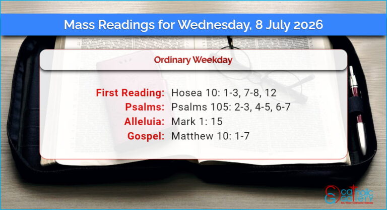 Daily Mass Readings for Wednesday, 8 July 2026