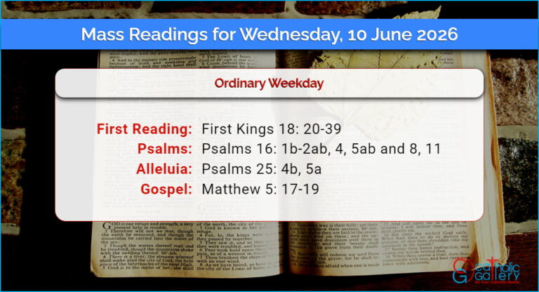 Daily Mass Readings for Wednesday, 10 June 2026